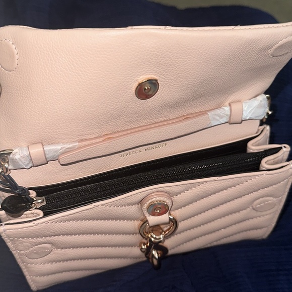 Rebecca Minkoff dusty pink with Rose good chain and leather strap. - Picture 5 of 12